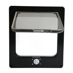 Interior Cat Flap, Automatic Window Closing Function Antiwear Cat Flap For Hollow Interior Dog Door (XL)