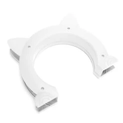 Cat Door Interior Door, Cat Pass Through Door Pet Door Hidden Litter Box Pet Door, Secure Pet Proof Gate Latch, Easy DIY Setup, Secured Installation For Cats, Kitties And Small Dogs (White) -Purritos Shop 31AZL5zfbCL