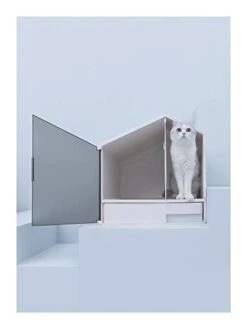 YangYan Tray Litter Box Furniture Cat Toilet Pet Cat Wc Box Semi Closed Pet Products Kitty Litter Box Sand Caja Arena Gato Toilet (Color : 1) -Purritos Shop 31MlupQgi1L