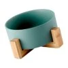 FOTABPYTI Ceramic Pet Bowl, Dog Cat Litter Box Stable Multifunctional Large Capacity Easy To Clean With Wooden Stand For Pet Cats For Home -Purritos Shop 31PVQL7BoIL