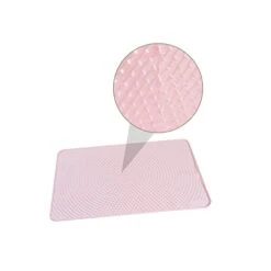 PATKAW 1pc Foldable Cat Litter Mat Cat Food Tray Food Serving Tray Dog Food Tray Cat Feeding Mat Litter Tray Mat Pet Feeding Tray Cat Cushion Mat Dog Car Mat PVC Pink Catcher -Purritos Shop 31QxIWjXWqL