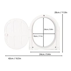 Pet Interior Door, Flapless Durable ABS Easy DIY Installation Arched Cat Door For Puppy For Indoor -Purritos Shop 31SgoY1YnRL