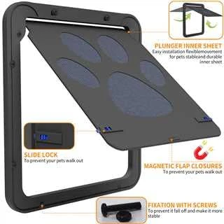 Dog Door For Sliding Door, Screen Porch Doggie Door Cat Door Automatic Closing,Magnetic Self-Closing Screen Door With Locking Function, Sturdy Screen Door For Small Dogs Cats 6 Dog Door For Sliding Door, Screen Porch Doggie Door Cat Door Automatic Closing,Magnetic Self-Closing Screen Door With Locking Function, Sturdy Screen Door For Small Dogs Cats - Image 4