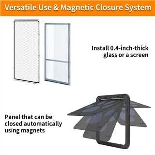 Dog Door For Sliding Door, Screen Porch Doggie Door Cat Door Automatic Closing,Magnetic Self-Closing Screen Door With Locking Function, Sturdy Screen Door For Small Dogs Cats 7 Dog Door For Sliding Door, Screen Porch Doggie Door Cat Door Automatic Closing,Magnetic Self-Closing Screen Door With Locking Function, Sturdy Screen Door For Small Dogs Cats - Image 5