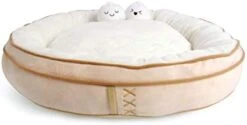 TONBO Soft Plush Small Cute And Cozy Food Dog Cat Bed, Washer And Dryer Friendly (Burger) -Purritos Shop 31cGOEiJuFL. AC