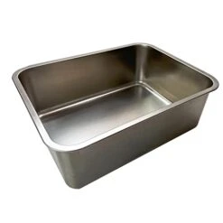 KUNWU Stainless Steel Pan 28"x20"x4" For Food, Cat, Dog & Rabbit Pet Litter Box, Corrosion Resistant Easy Clean No Residue Build Up Never Absorbs Odor Stains Rusts Durable Pan (XXL (28"x20"), 4" Deep) -Purritos Shop 31fAZf76zeL