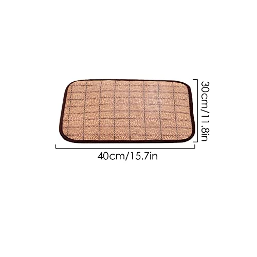 Hnjtkj Pet Dual-Use Mat Cushion Summer Cooling Comfortable And Cool Bamboo Fiber Mat Pet Supplies 40 * 30CM,Brown,40CM*30CM 6 Hnjtkj Pet Dual-Use Mat Cushion Summer Cooling Comfortable And Cool Bamboo Fiber Mat Pet Supplies 40 * 30CM,Brown,40CM*30CM - Image 4