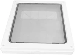 Pet Clamshell Door, Screw Fixing Cat Door Guard For Dogs Food Controlled Access For Cat Holes White S -Purritos Shop 31j0wAE ELL. AC