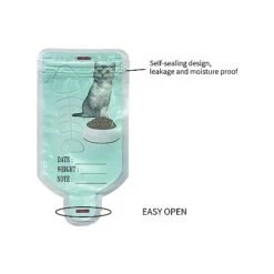 SoeKoa Cat Food Storage Bag, Outdoor Wet Cat Food Storage, Small Capacity Is Easy To Carry Outdoor Cat Food Dispenser, BPA Free, Food Grade Cat Food Ftorage Tote (Green, 50 Packs) -Purritos Shop 31t6UMUrwfL