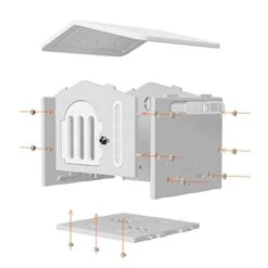 Outdoor Cat House Weatherproof, Outdoor Cat House, Cat Houses For Indoor Cats, Cat House With Door And Food Bowl ( Color : Pink ) -Purritos Shop 31w865td9tL