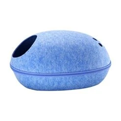 YangYan Pet Cat Bed Cave Sleeping House Nest Kennel Felt Cloth Zipper Pet Cat Basket Egg Shape Pet Bed Mat Cushion For Cats Small Dogs (Color : H, Size : 47x28x25cm)