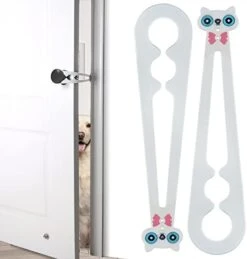 Cat Door Stopper - Ellasdan Cat Door Holder Dog Door Keeps Dogs & Kids Out Of Litter & Food, Cat Door Interior Door, Flexible Cat Door Latch (2 Packs） -Purritos Shop 410q X5Bn5L. AC