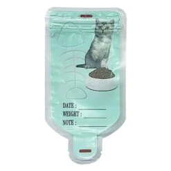 SoeKoa Cat Food Storage Bag, Outdoor Wet Cat Food Storage, Small Capacity Is Easy To Carry Outdoor Cat Food Dispenser, BPA Free, Food Grade Cat Food Ftorage Tote (Green, 50 Packs)