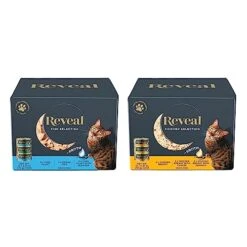 Reveal Natural Wet Cat Food, 12 Pack Bundle, Limited Ingredient Canned, Grain Free, Variety Of Fish & Chicken Flavors In Broth, 24 X 2.47oz Cans