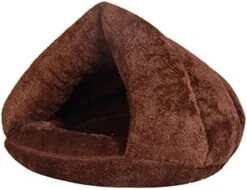 Watonic Cat Bed Winter Warm Triangular Cat Litter Pet Kennel And Dog Mat Thick Sleeping Bag Bed For Cats & Small Dogs Calming Cozy Covered Cushion Cuddlers Burrowers(B,26x36x4cm) -Purritos Shop 414AVO II9L. AC 1