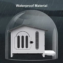 Outdoor Cat House Weatherproof, Outdoor Cat House, Cat Houses For Indoor Cats, Cat House With Door And Food Bowl ( Color : Pink )