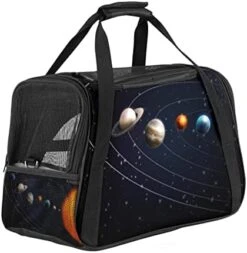Pet Carrier Space Planets Food Pizza Soft-Sided Pet Travel Carriers For Cats,Dogs Puppy Comfort Portable Foldable Pet Bag Airline Approved -Purritos Shop 414XgVrBcNL. AC