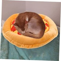 POPETPOP 5pcs Cat Nest Indoor Cat Toys Round Cushion Outdoor Mats Soft Plush Cat Mat Plush Dog Pet Bed Cat Mattress Pad Cat Toy For Indoor Cats Cat Hut Round Cat Bed Cloth Cattery Keep Warm -Purritos Shop 415QbUmhAVL