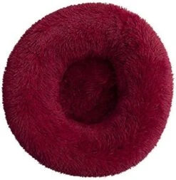 YangYan Long Plush Pet Bed Cat Super Soft Bed For Dogs Kennel Dog Round Winter Warm Sleeping Puppy Cushion Mat Portable Cat Supplies (Color : Pink, Size : 40cm) -Purritos Shop 415eUwyabVL. AC