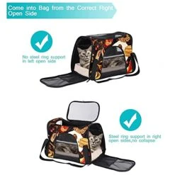 Pet Carrier Russian Doll Cuisine Food Pattern Soft-Sided Pet Travel Carriers For Cats,Dogs Puppy Comfort Portable Foldable Pet Bag Airline Approved -Purritos Shop 416a3U8evbS