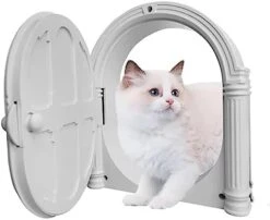 Naiveferry 1Pc Cat Door Interior Door Two Ways, 7.08 X 9.44 Inches No Flap Cat Door Pet Privacy Interior Door For Cats Up To 20 Lbs -Purritos Shop 4184Ry1lN6L. AC