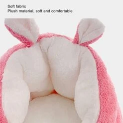 JENPECH Cat House - 2021 New Rabbit Ear Design Kitty Cat Bed - Semi-Closed Comfortable Kitty Shaped Cat Nest For For Cats Small Dogs Rose Red -Purritos Shop 419JKhNYcUL