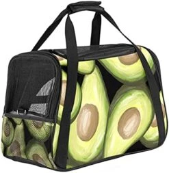 Pet Carrier Avocado Eggs Beef Vegetables Food Soft-Sided Pet Travel Carriers For Cats,Dogs Puppy Comfort Portable Foldable Pet Bag Airline Approved -Purritos Shop 419JcnymnuS. AC