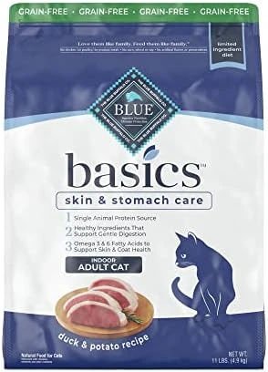 Blue Buffalo Basics Skin & Stomach Care Grain Free, Natural Indoor Adult Dry Cat Food, Turkey & Potato 11-lb 7 Blue Buffalo Basics Skin & Stomach Care Grain Free, Natural Indoor Adult Dry Cat Food, Turkey & Potato 11-lb - Image 5