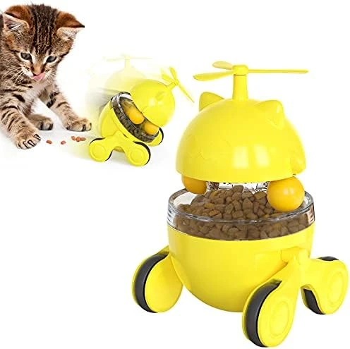 PUINGREN Cat Food Tumbler Toys Cat Food Dispenser Cat Treat Toys Cat Food Balance Ball,Cat Food Puzzle Feeder For Indoor Cats InteractiveToy Gift For Kitten/Dogs-USB Charging Cat Toys(Yellow) 10 PUINGREN Cat Food Tumbler Toys Cat Food Dispenser Cat Treat Toys Cat Food Balance Ball,Cat Food Puzzle Feeder For Indoor Cats InteractiveToy Gift For Kitten/Dogs-USB Charging Cat Toys(Yellow) - Image 8