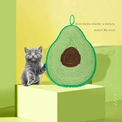 Cat Scratch Pad Cat Scratchers Handmade Scratch Board With Hanging Rope Home Decor Cat Scratcher Mat Cute Food Shaped Cats Scratching Playing (Color : Pineapple) -Purritos Shop 41Agw3u60sL