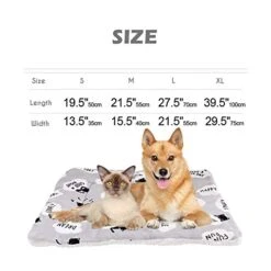 YangYan Fleece Cat Bed Mat Pet Bed Mat New Pet Soft Dog Cat Blanket Winter Foldable Pet Cushion Soft Warm Sleep Mat Cat Supplies (Color : Gray, Size : 35x50cm) -Purritos Shop 41BIHZy6w4L