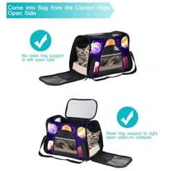 Pet Carrier Space Planets Food Pizza Soft-Sided Pet Travel Carriers For Cats,Dogs Puppy Comfort Portable Foldable Pet Bag Airline Approved -Purritos Shop 41CaNEvIIvL