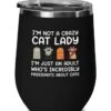 Flairy Land Cat Lady Black Wine Tumbler 12oz - Passionate About Cats -Cat Funny Gifts Cat Mom Cat Grandma Pet Paw Kitten Whiskers Cat Lovers Feline Cat Person Cat Rescuer -Purritos Shop 41D81M9gnaL