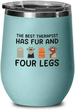 Cat Owner Pink Wine Tumbler 12oz - Dedicated Feline - Cat Women Fun Cat Parents Stuff Lady Paws Pet Dad Gifts -Purritos Shop 41EEKWTM3hL. AC