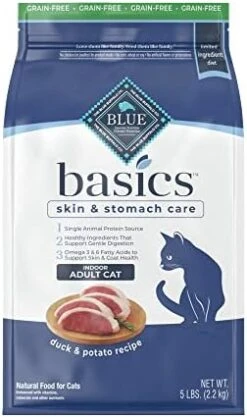 Blue Buffalo Basics Skin & Stomach Care Grain Free, Natural Indoor Adult Dry Cat Food, Turkey & Potato 11-lb 21 Blue Buffalo Basics Skin & Stomach Care Grain Free, Natural Indoor Adult Dry Cat Food, Turkey & Potato 11-lb -Purritos Shop 41GnGMflZEL. AC