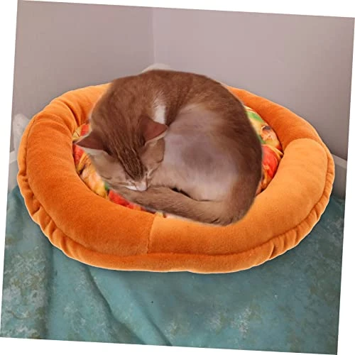 MARMERDO Cat Nest Indoor Cat House Cat Mat For Food Large Outdoor Cat House Plush Pizza Pet Mattress Thermal Dog Bed Cat House Bed Cat Hideaway Kitten Bed Cat Sleeping Mat Cloth The Dog 4 MARMERDO Cat Nest Indoor Cat House Cat Mat For Food Large Outdoor Cat House Plush Pizza Pet Mattress Thermal Dog Bed Cat House Bed Cat Hideaway Kitten Bed Cat Sleeping Mat Cloth The Dog - Image 2