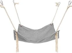 GENERIC Cat Hammocks Bed Pet Cage Hammocks Hanging Soft Pet Bed Pet Supplies For Dogs Bowls (Grey, One Size) -Purritos Shop 41IMTA33qzL. AC
