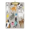 Cute Kitty Cat With Cat Breeds Toys And Food Plastic Clipboard Lovely Cat Kitchen Clipboards Low Profile Clip Boards For Students Office Man Woman Kids Standard A4 Letter Size 12.5x9 Inch Silver -Purritos Shop 41IMagbFPLL