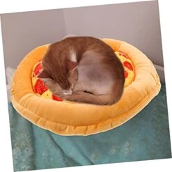 Iplusmile 2pcs Cat Nest Big Cat Little Cat Pet Mat For Food Round Mattress Pizza Cat Bed Cat Beds For Outdoor Cats Pet Self Warming Pad Warming Cat Bed Small Cat Bed Cat Hideaway Cattery -Purritos Shop 41J2EoncdTL