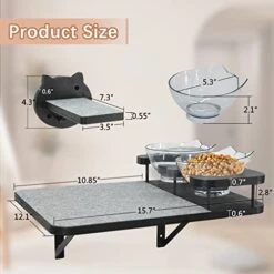 Cat Wall Shelves, Cat Shelves And Perches For Wall, Cat Shelves Wall Mount, Cat Wall Furniture With 3 Cat Wall Steps, Cat Climbing Shelf Cat Scratch Post, Cat Wall Shelf With 2 Cat Food Shelf -Purritos Shop 41JRECMSU2L