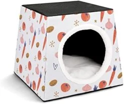 Indoor Cat House Cat Bed Cat Sofa Printed Cat Cube With Small Pillow For Kitty Small Dogs Food Chicken Glove -Purritos Shop 41JpAAtUv7L. AC