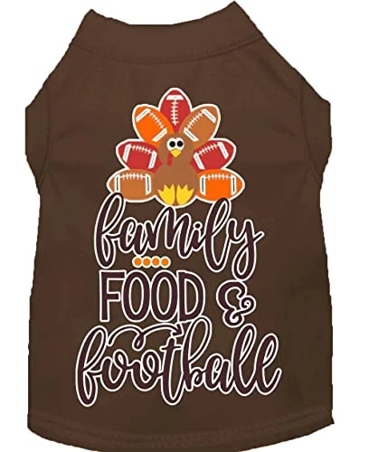 Family, Food, And Football Screen Print Dog Shirt Black Sm 6 Family, Food, And Football Screen Print Dog Shirt Black Sm - Image 4