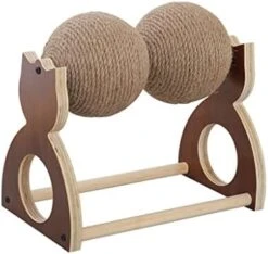 JYDQM Cats Toy Grind The Claws Solid Wood Sisal Ball Cats Toys Scratching Kitten Frame Scratching Post (Color : A, Size : One Size) -Purritos Shop 41Nhkh2CedL. AC