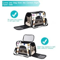 Pet Carrier Fast Food Pattern Soft-Sided Pet Travel Carriers For Corgi,Cats,Dogs Puppy Comfort Portable Foldable Pet Bag Airline Approved -Purritos Shop 41O9vygZZmL