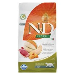 Farmina N&D, Pumpkin Duck Pumpkin And Cantaloupe Melon Recipe Adult Dry Cat Food, 3.3lb