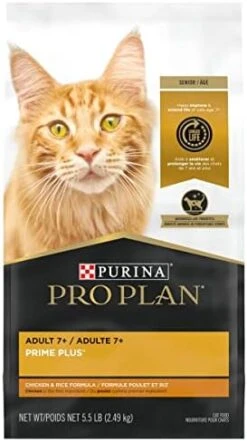 Purina Pro Plan Senior Cat Food With Probiotics For Cats, Chicken And Rice Formula - 12.5 Lb. Bag -Purritos Shop 41PED zihbL. AC