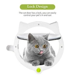YALIYA Cat Door Locking Cat Door For Interior & Exterior Doors Interior Cat Flap For Pets Pet Doors For Cat Easy Installation -Purritos Shop 41PzBlsPGYL