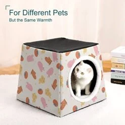 Indoor Cat House Cat Bed Cat Sofa Printed Cat Cube With Small Pillow For Kitty Small Dogs Food Chicken Glove -Purritos Shop 41RPYkVXkqL