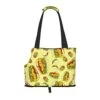 Soft Sided Travel Pet Carrier Tote Hand Bag Cartoon-Mexican-Food Portable Small Dog/Cat Carrier Purse