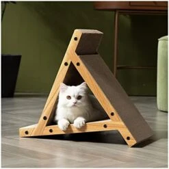 JYDQM Cats Scratcher Lounge Wooden Frame Cat Scratching Board Furniture Protection Detachable Indoor Scratchers (Color : A, Size : One Size) -Purritos Shop 41ShtE15ShL. AC